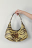 Ganni - Tas - Kat Small Grained Zebra - Khaki - BYLOTTE