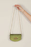 Ganni - Tas - Lulu Wallet On Chain Velvet Moire - Spinach Green - BYLOTTE