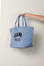 Ganni - Tas - Shopper XXL Washed - Light blue vintage - BYLOTTE