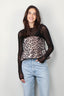 Ganni - Top - 3D Jacquard top - Leopard - BYLOTTE