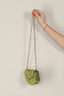 Ganni - Tas - Lulu Wallet On Chain Velvet Moire - Spinach Green