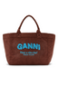 Ganni - Tas - XXL Shopper Beach Resort - Chicory Coffee