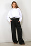 Golden Goose - Blouse - Journey W's Over Shirt With Pleated Bib Pollon Cotton Popline - White - BYLOTTE