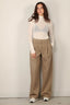 Golden Goose - Broek - Journey Pant Wide Leg - Pale Khaki - BYLOTTE