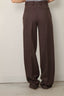 Golden Goose - Broek - Journey Wide Leg Pant Naomi Pinstripe Wool - Cocoa Brown Turquoise - BYLOTTE
