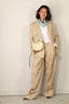 Golden Goose - Pantalon - Pant Wide Leg Gabardine - Sand - BYLOTTE