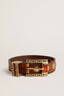 Golden Goose - Riem - Amber Inserts Metallic Gold - Cuoio