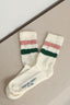 Golden Goose - Sokken - Socks High Rib - Heritage White / Hunter Green / Shadow Green - BYLOTTE