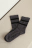 Golden Goose - Sokken - Socks High Rib - Melange Grey / Black - BYLOTTE