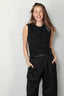 Golden Goose - Top - Sleeveless Slim T-shirt Beaded Embroidery - Black - BYLOTTE