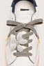 Golden Goose - Veters - Skin Embellishment Beige And Navy Striped Laces With Beaded Flower - Black / Beige