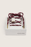 Golden Goose - Veters - Skin Embellishment Burgundy And White Laces With Marbled Cube Charm - Bordeaux / White - BYLOTTE