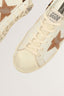 Golden Goose - Sneakers - Super Star - White Beige / Seedpearl / Beige Brown Leo / Brick Red