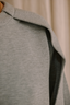 Tibi - Sweater - Bonded Viscose Crewneck With Folded Panel - Heather Grey