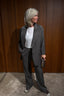 Tibi - Blazer - Tropical Wool Liam Blazer - Dark Stone
