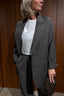 Tibi - Blazer - Tropical Wool Liam Blazer - Dark Stone