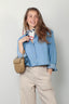 Halfboy - Blouse - Power shirt - Medium blue denim - BYLOTTE