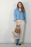 Halfboy - Blouse - Power shirt - Medium blue denim - BYLOTTE