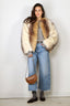 Halfboy - Jack - Faux Fur Bomber - Camel/Black/Off White - BYLOTTE