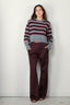 Halfboy - Trui - Alice crew neck - Melange/bordeaux - BYLOTTE