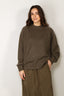 Tibi - Sweater - Cashmere Sweater Crewneck Oversized Pullover - Dark Hazelnut