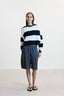 Johny - Short - Berny - Navy Pinstripe - BYLOTTE