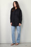 Joseph - Blouse - Comete Blouse Poplin Gots - Navy - BYLOTTE