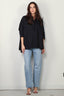 Joseph - Blouse - Congo Blouse Poplin Gots - Navy - BYLOTTE