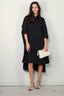 Joseph - Jurk - Dania Dress Poplin Gots - Navy - BYLOTTE