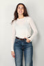 Joseph - top - JF008208 Rd Nk - oyster white - BYLOTTE