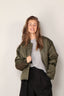 Kassl Editions - Jas - Bomber Short Nylon/Wax - Khaki - BYLOTTE