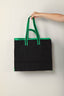 Kassl Editions - Tas - Tote canvas - Black/oil green - BYLOTTE