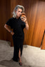 Rotate - Jurk - Maxi Slit Dress - Black