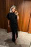 Rotate - Jurk - Maxi Slit Dress - Black