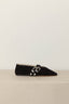 Le Monde Béryl - Ballerina's - Ballet Claudia Slippers Suede - Black - BYLOTTE