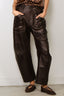Nili Lotan - Broek - Shon Leather - Dark Brown