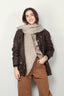 Lisa Yang - Sjaal - Rina Brushed Hooded Scarf - Mole Brushed - BYLOTTE