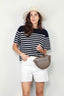 Lisa Yang - T-shirt - Cila stripes - Navy/Cream - BYLOTTE