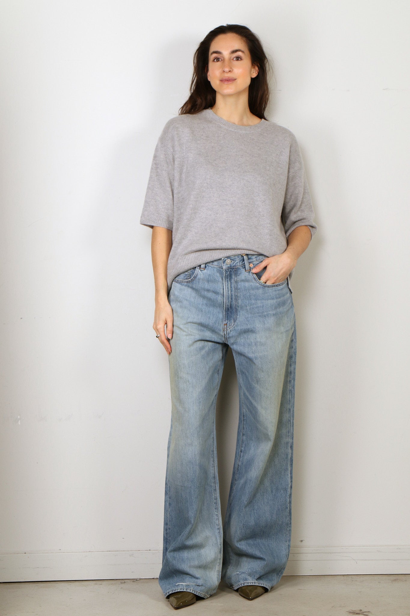 Shop Lisa Yang - Top - Camille - Dove Grey - BYLOTTE