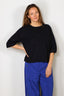 Liya - Top - Pull Fee - Dark Navy - BYLOTTE
