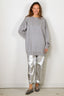 Liya - Trui - Pull Carry XL Crew - Felt Grey - BYLOTTE