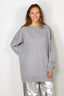 Liya - Trui - Pull Carry XL Crew - Felt Grey - BYLOTTE