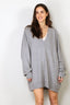 Liya - Trui - Pull Mete XL V - Neck - Felt Grey - BYLOTTE