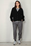 Maria McManus - Broek - Barrel Leg Drawstring Trouser - Charcoal Tweed - BYLOTTE