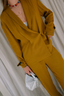 Tibi - Jacket - Eco Acetate Viscose Wrap Shirt Jacket - Mustard