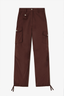 Ganni - Broek - Stretch Cotton Pocket Cargo Pants - Chicory Coffee