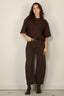 Nili Lotan - Broek - Tribeca Pant - Chocolate Brown - BYLOTTE