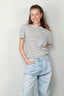 Nili Lotan - Lana - Crewneck - Tee - Navy Natural Stripe - BYLOTTE