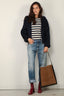 Nili Lotan - T-Shirt - Brady - Dark Navy Stripe - BYLOTTE