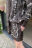 Nili Lotan - Short - Frances - Brown / Ivory Bandana Print